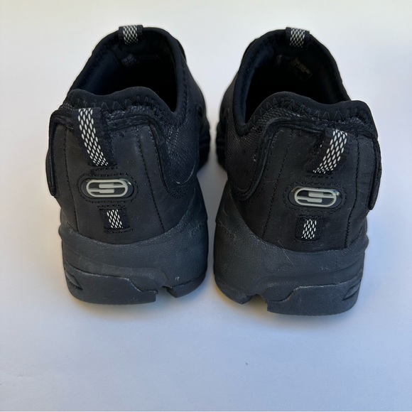 Skechers Shoes Mens 11 Wide EW Black Stamina Approach Slip on Nubuck Leather - Picture 5 of 8